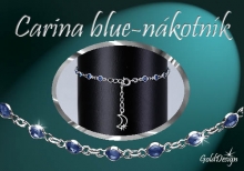 Carina blue - nákotník stříbřený